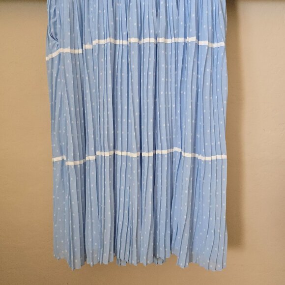 Torrid x Marilyn Monroe Blue Tiered Polka Dot Pleated Midi Dress Size 12 NWT - Picture 12 of 15